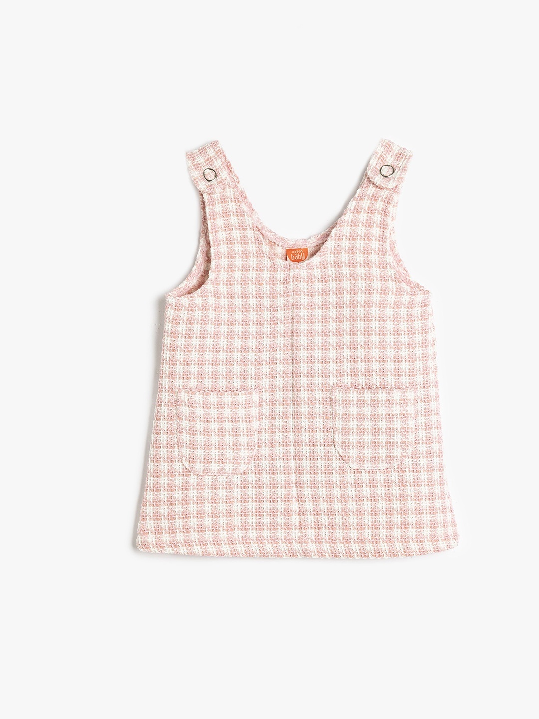 

Koton Girls Checked Pinafore Dress, Pink