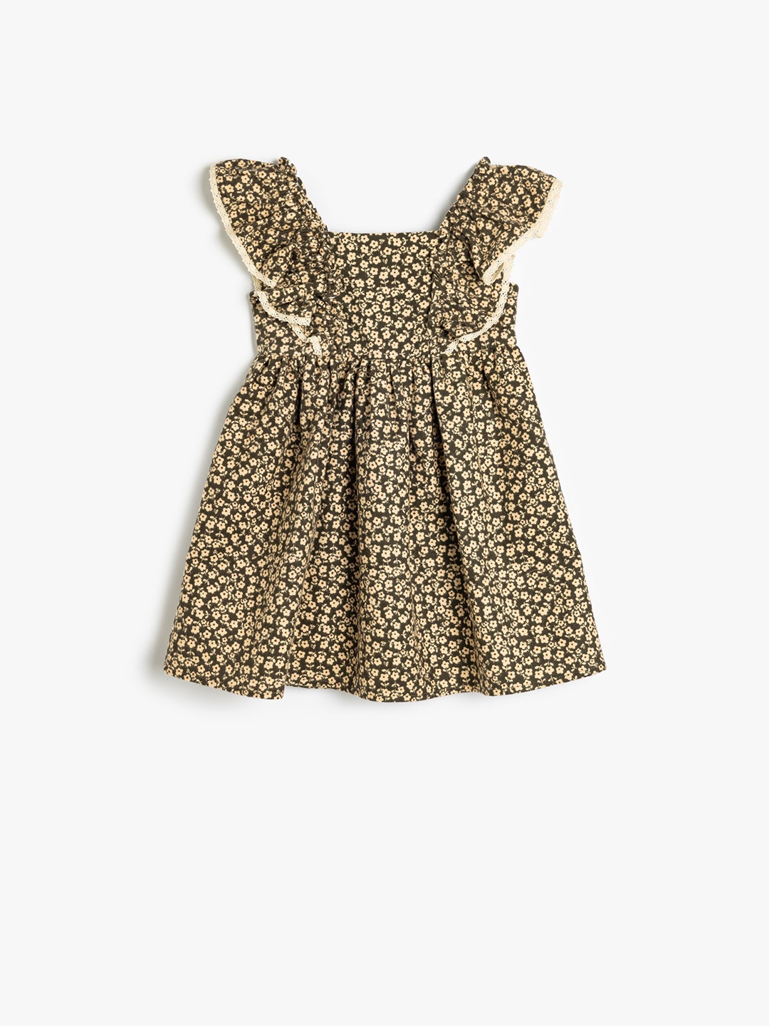 

Koton Girls Cotton Animal Printed Fit & Flare Dress, Green