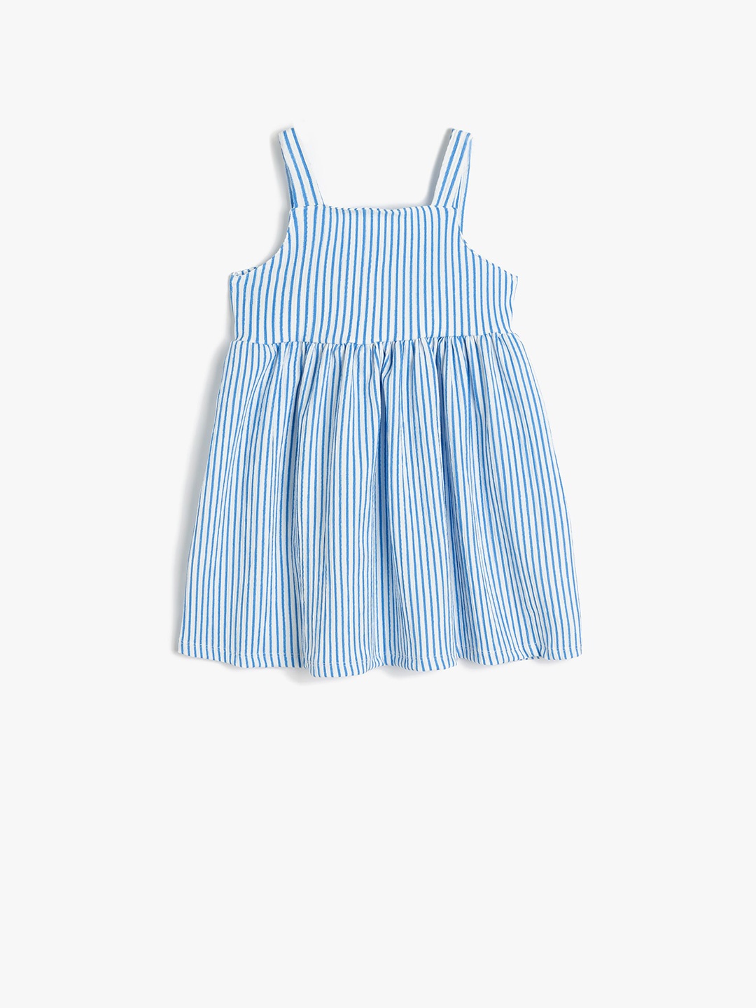 

Koton Girls Striped Fit and Flare Dress, Blue