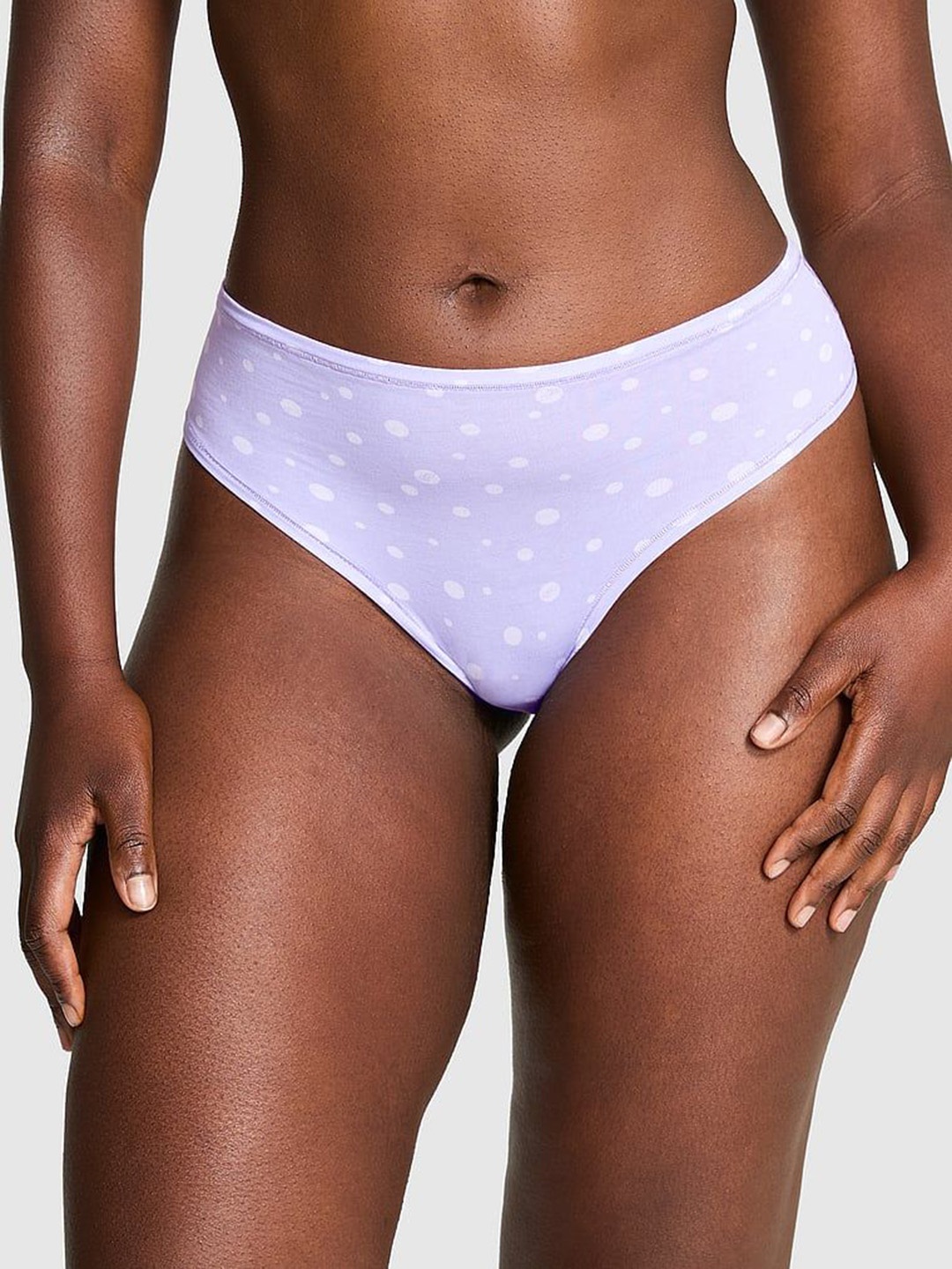 

Victoria's Secret Women Printed Cotton Cheeky Basic Briefs, Purple