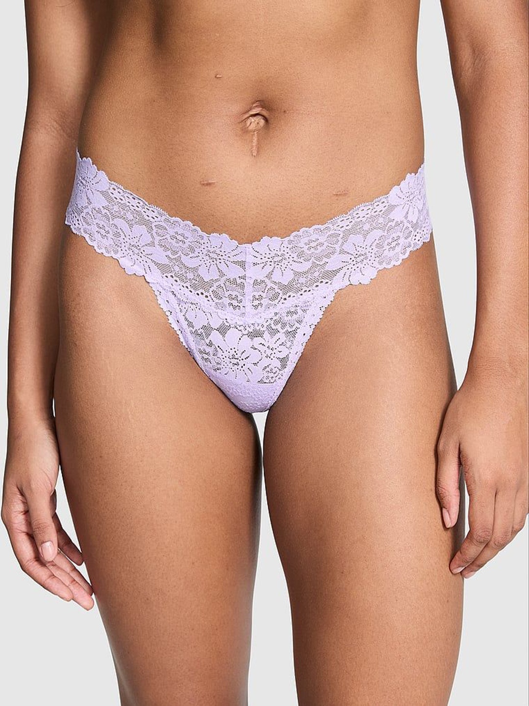 

Victoria's Secret PINK Wink Women Lace Thong Brief, Purple