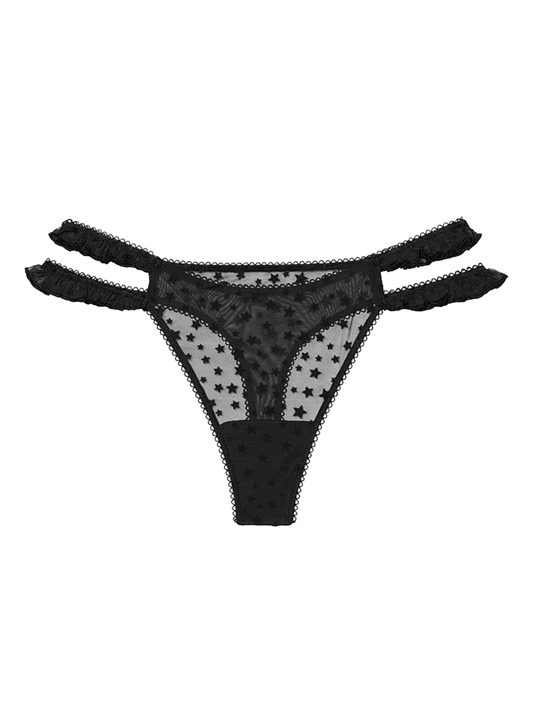 

Victoria's Secret PINK Wink Women Strappy Thong Brief, Black