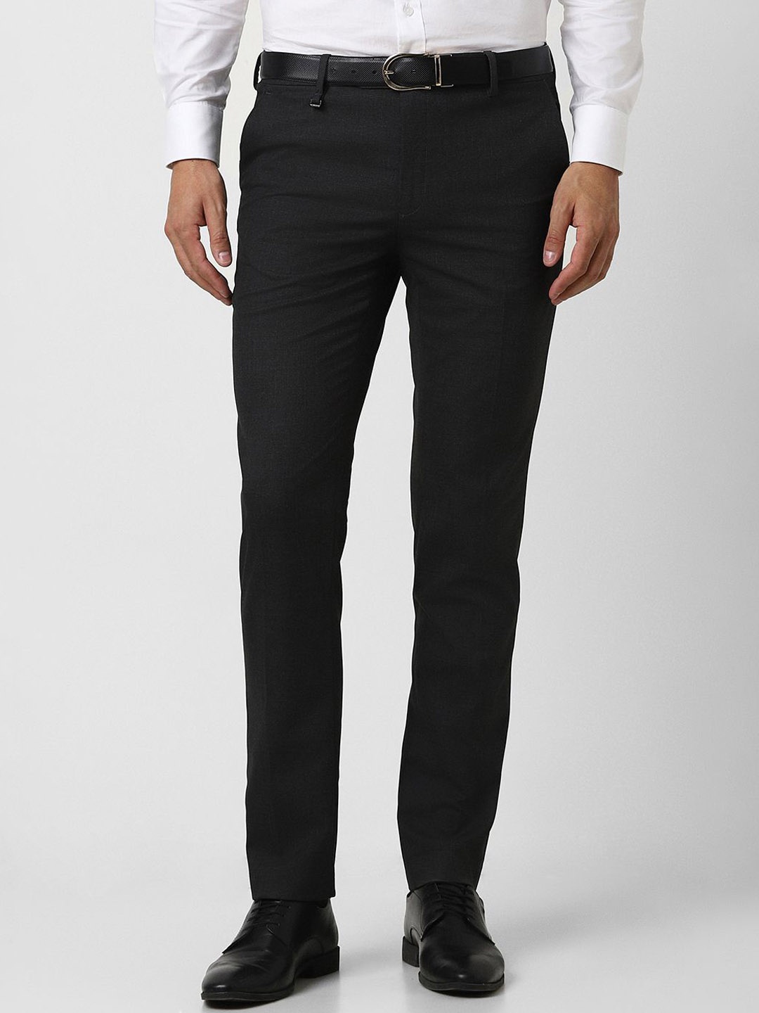 

Van Heusen Men Slim Fit Mid-Rise Formal Trousers, Charcoal