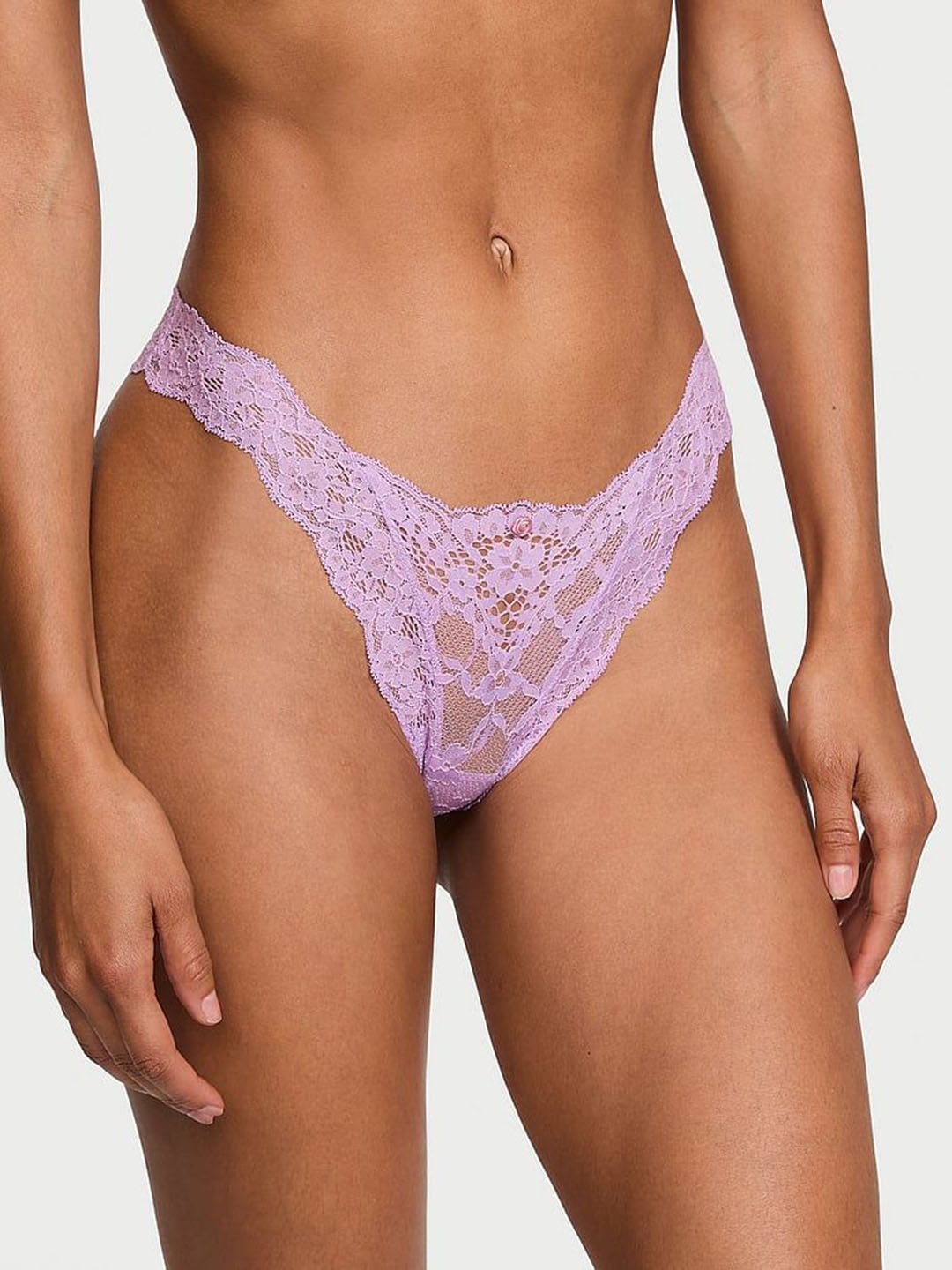 

Victoria's Secret Women Lace Brazilian Brief, Purple