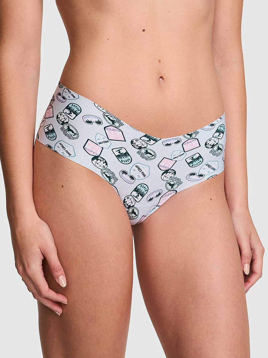 

Victoria's Secret Women Low-Rise No-Show Cheeky Basic Brief, Grey