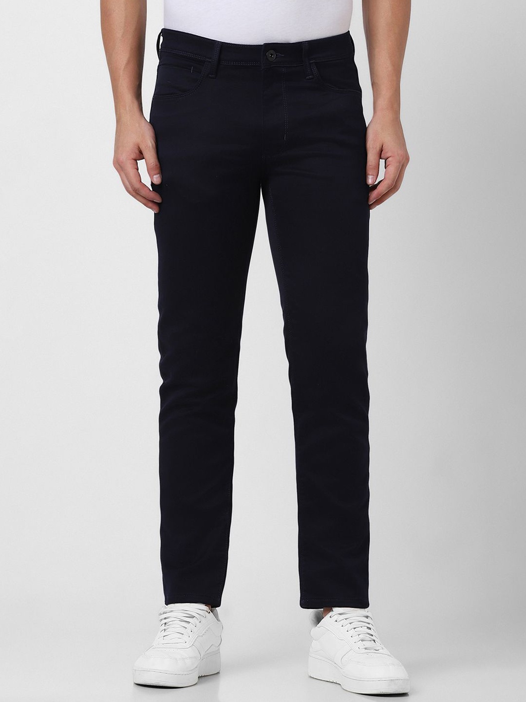 

VAN HEUSEN DENIM LABS Men Skinny Fit Mid-Rise Jeans, Navy blue