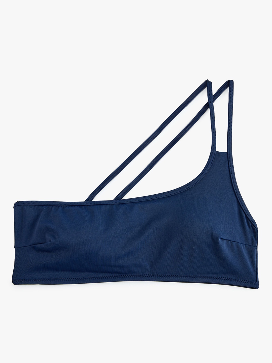 

Koton One Shoulder Swim Top, Navy blue