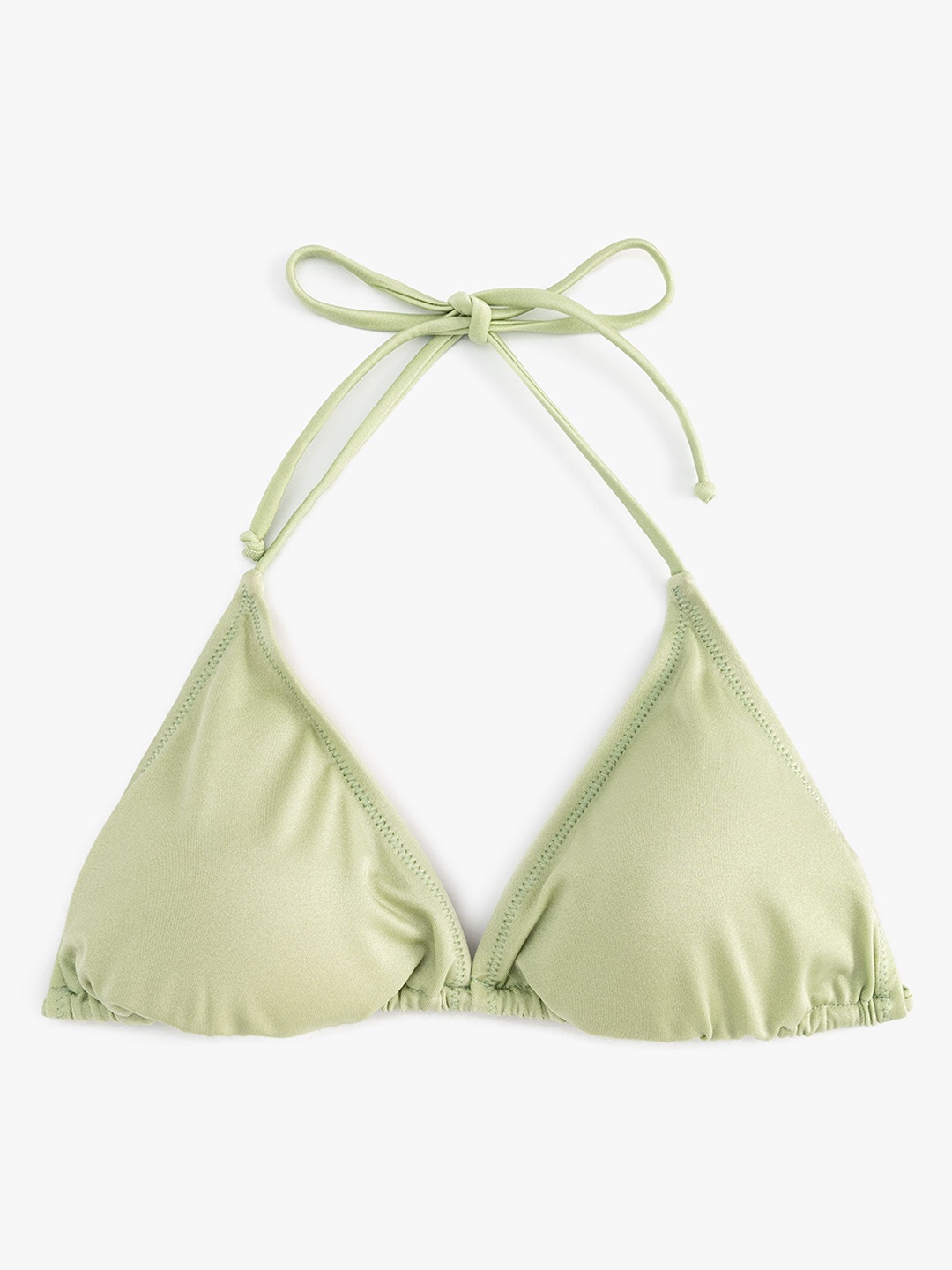 

Koton Women Halter Neck Swim Bikini Bra, Green