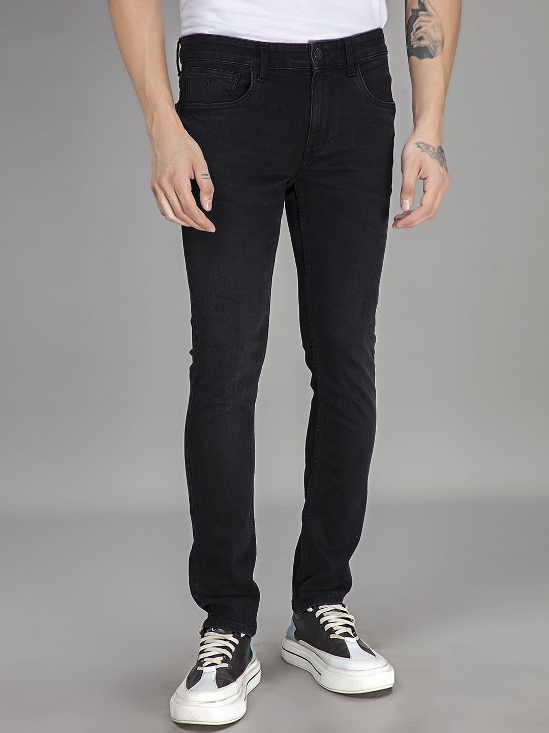 

THINC Men Coal Classic Slim Fit Stretchable Jeans, Black
