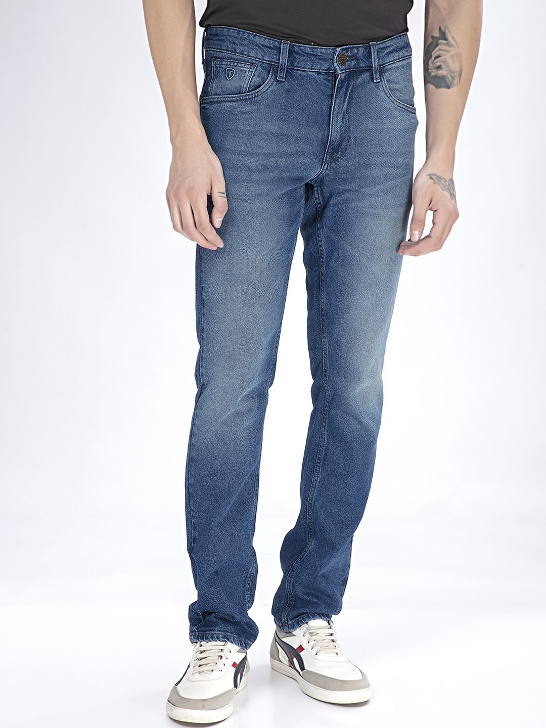 

Thinc Men Tranquil Tailored Straight Stretchable Jeans, Blue