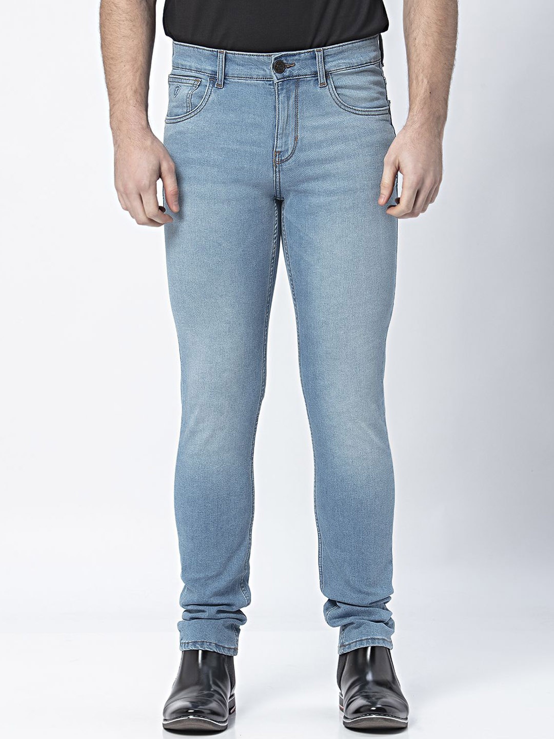 

THINC Men Onyx Odyssey Slim Fit Stretchable Jeans, Black