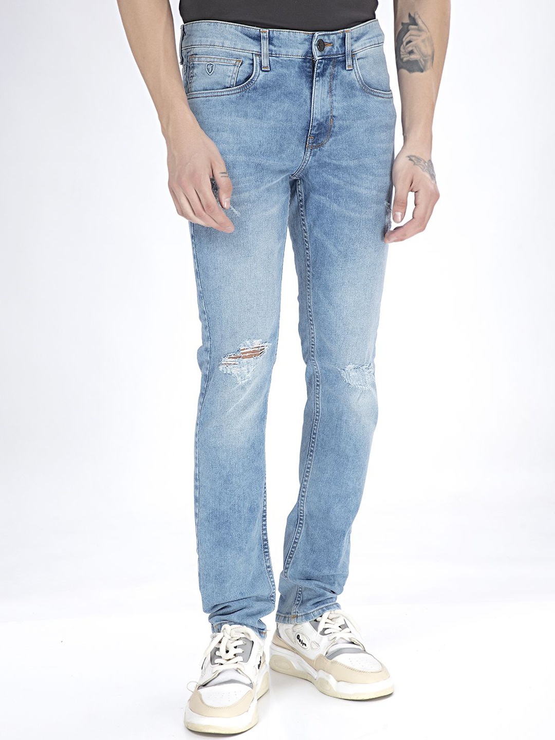 

Thinc Men Slim Fit Nebula Sculpted Slim Fit Stretchable Jeans, Blue