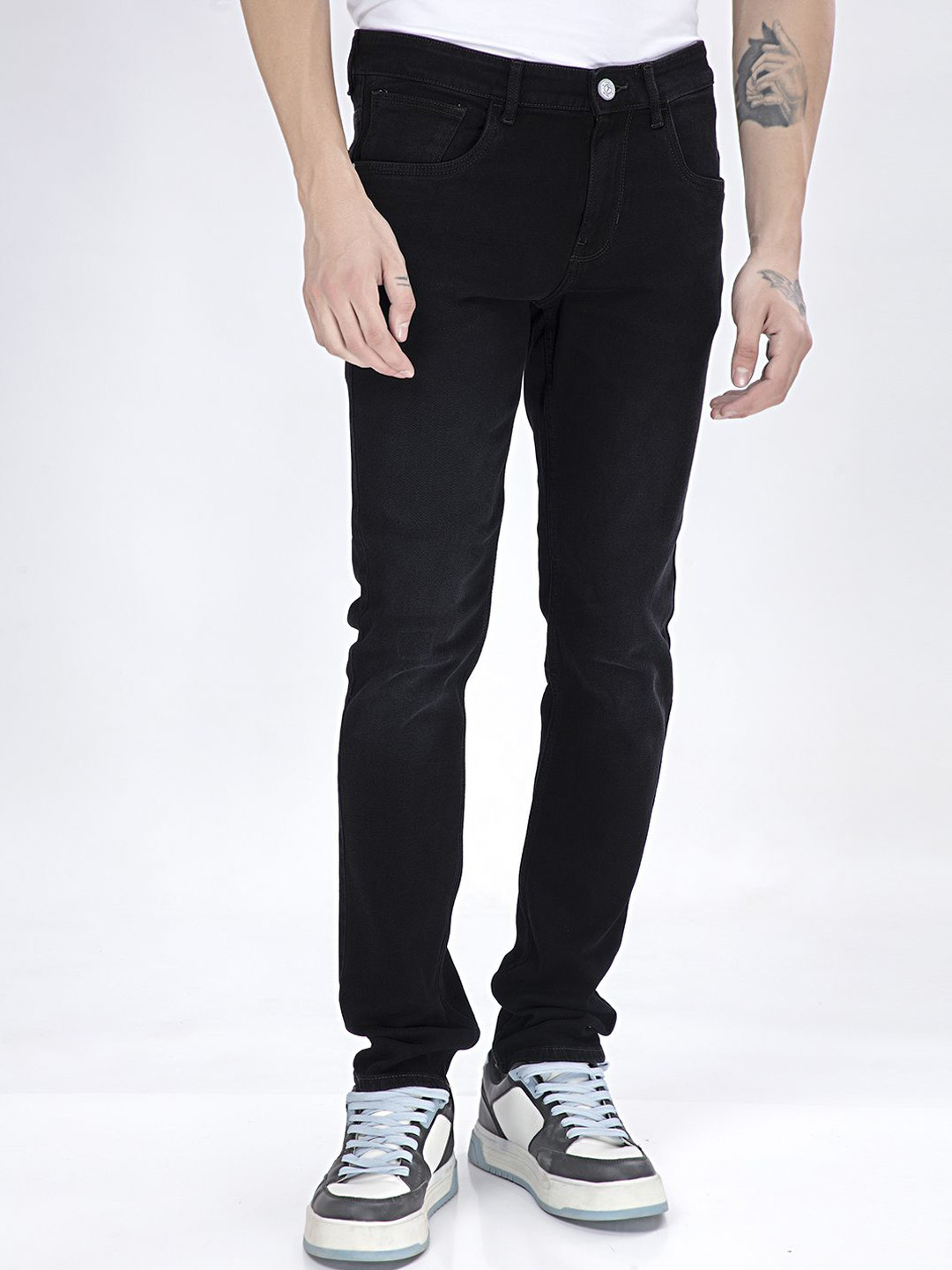 

Thinc Men Slim Fit Shadow Shaper Slim Fit Stretchable Jeans, Black