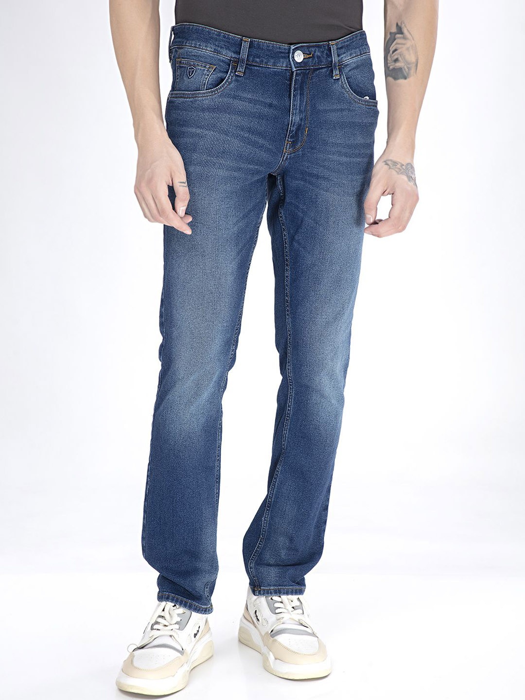 

Thinc Men Serene Straight Fit Stretchable Jeans, Navy blue