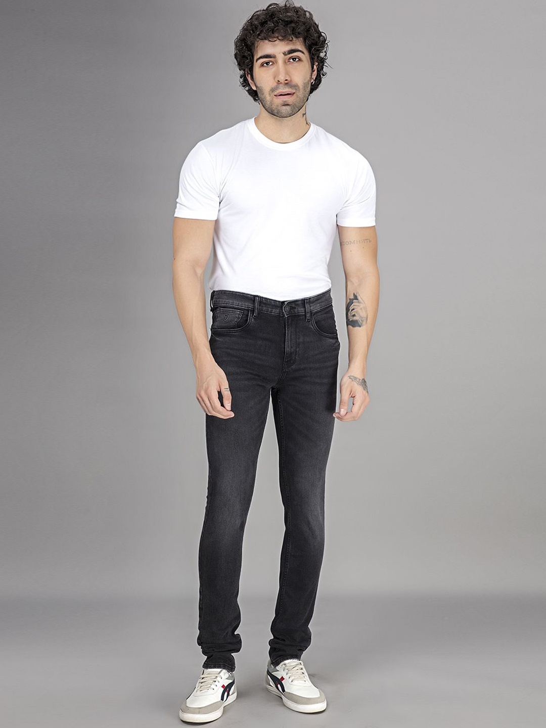 

THINC Men Jet Jewel Slim Fit Stretchable Jeans, Black