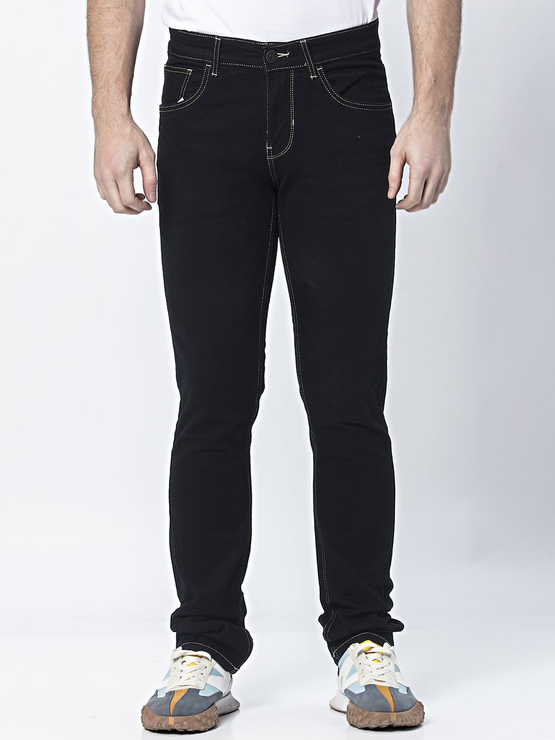 

Thinc Mens Dark Knight Straight-Fit Stretchable Jeans, Blue