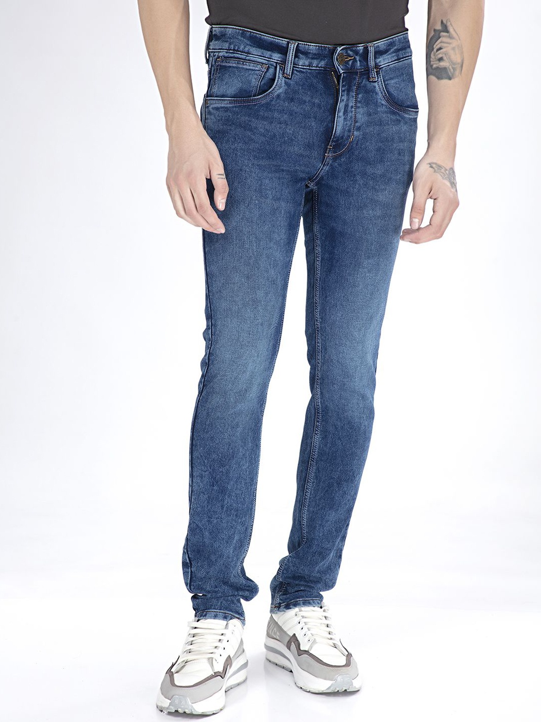 

THINC Men Shadows ed Slim-Fit Stretchable, Blue