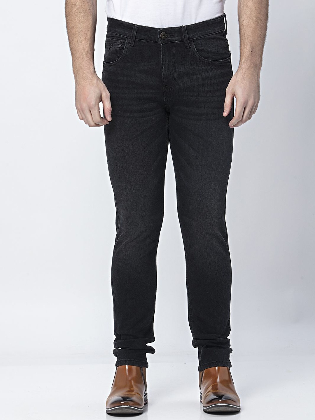 

THINC Men Shadow Swagger Slim Fit Stretchable Jeans, Black
