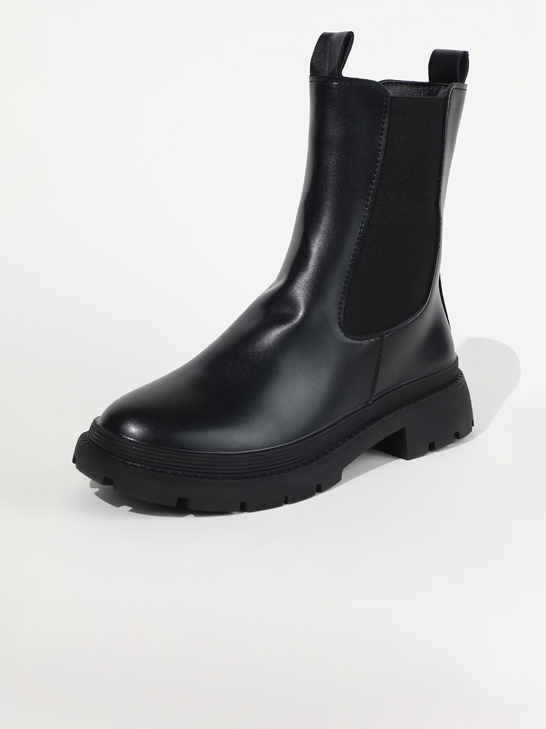 

LULU & SKY Women Casual Block-Heeled Chelsea Boots, Black