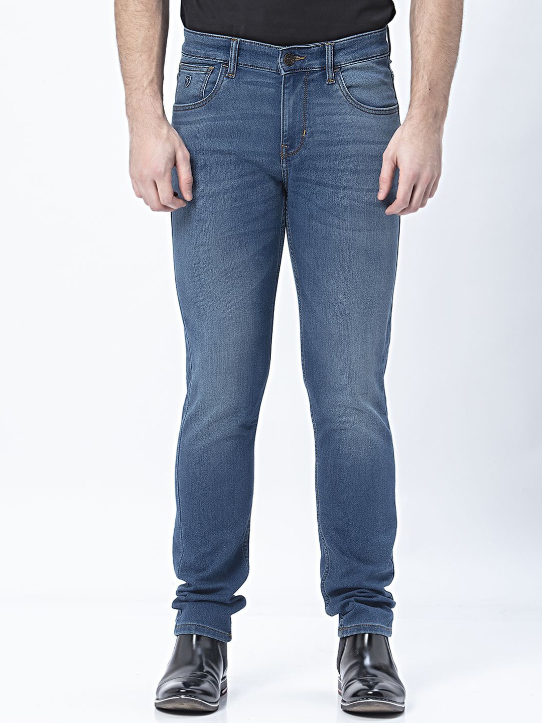 

Thinc Men Slim Fit Elegantly Sculpted Slim Fit Stretchable Jeans, Blue