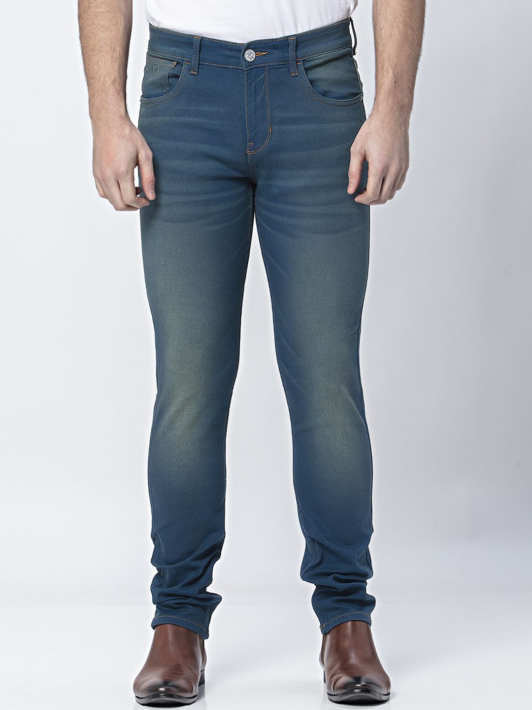 

THINC Men Sapphire Gently ed Slim Fit Stretchable, Blue