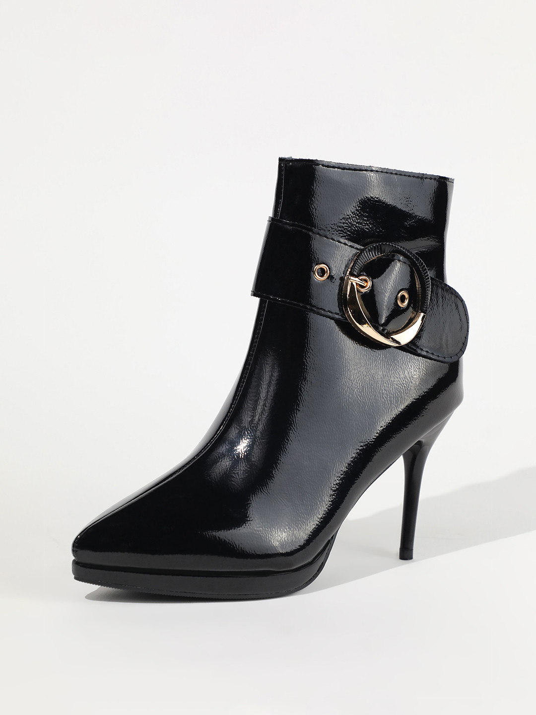 

LULU & SKY Women High Heel Ankle Length Boots, Black