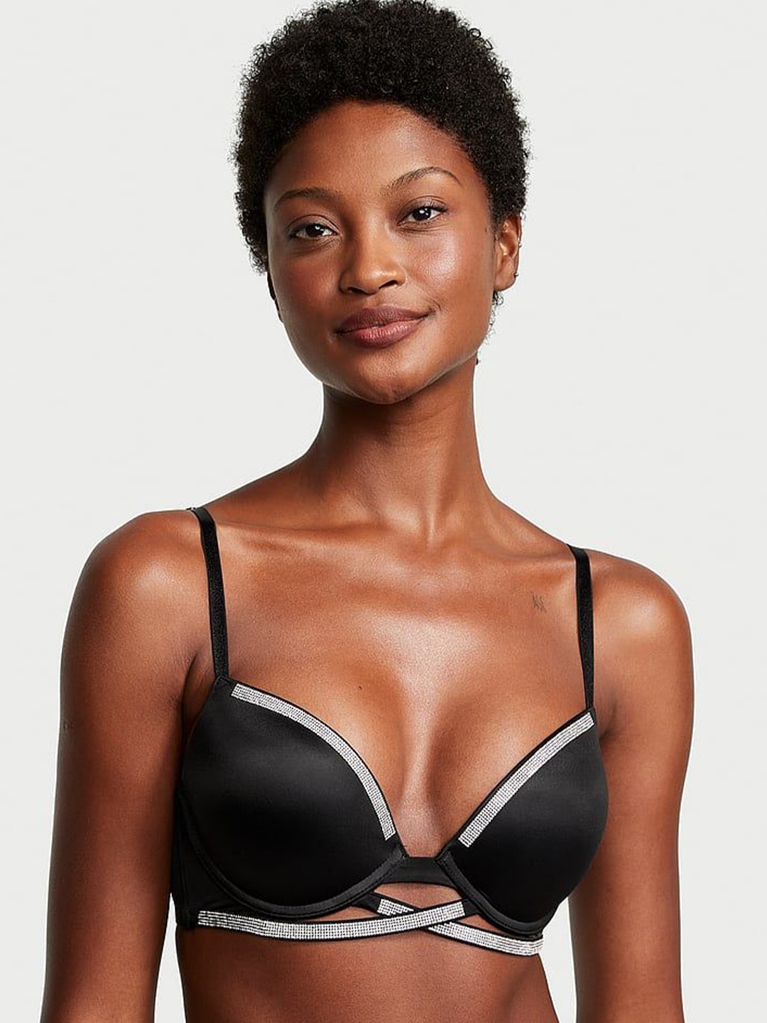 

Victoria's Secret Medium Coverage Underwired Lightly Padded Push-Up Bra, Black