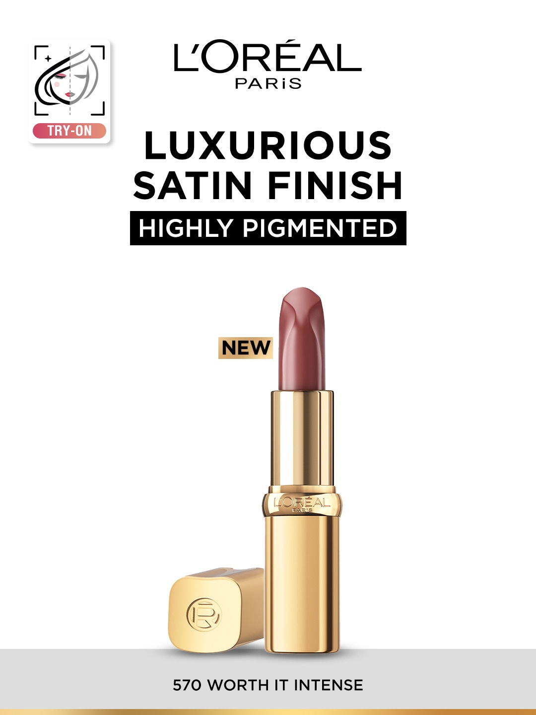 

LOreal Paris Color Riche Smudge-Proof Satin Lipstick - Worth It Intense 570, Burgundy