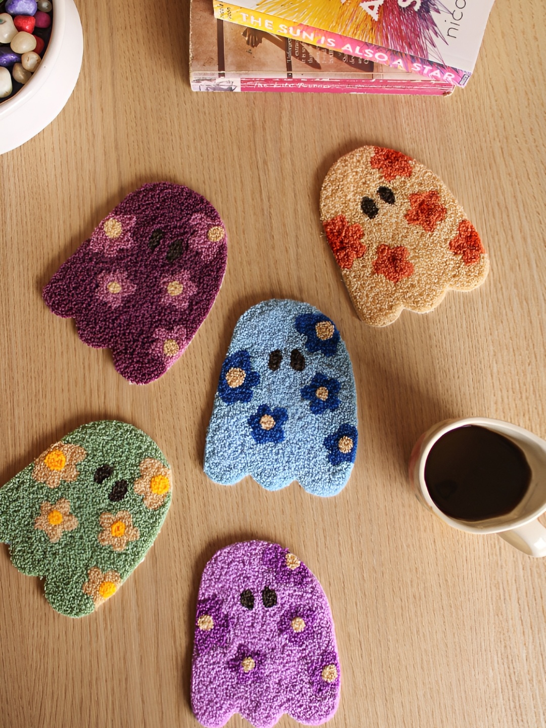 

HYPPY Purple & Beige The Spooky Mug Rug Coaster