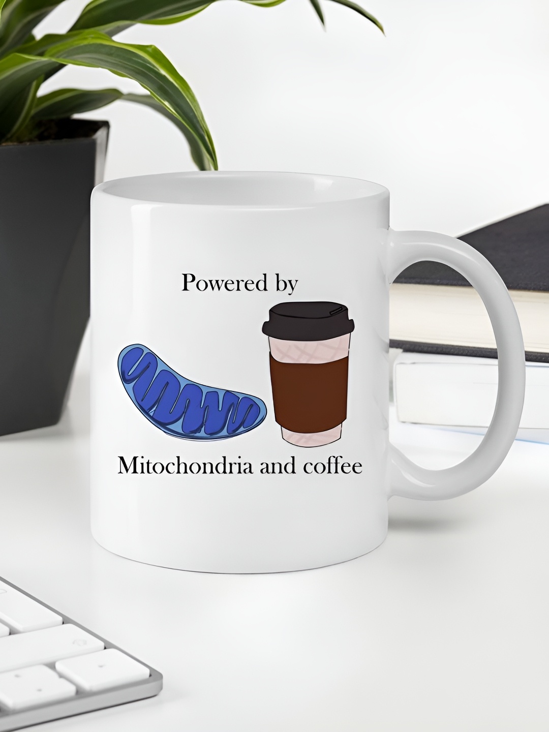 

Giftii White & Black Printed Ceramic Mugs 300ml