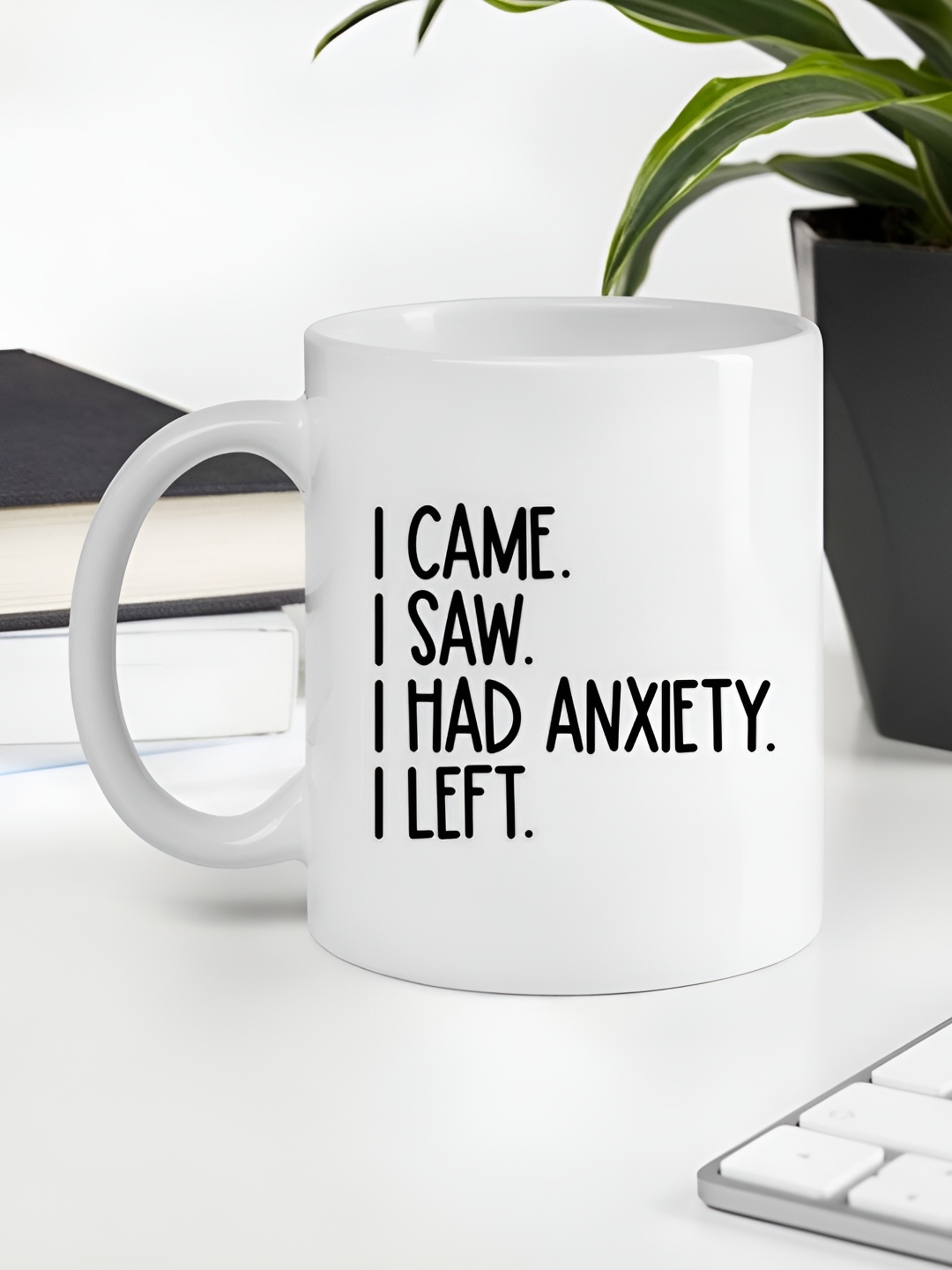 

Giftii White & Black Typography Printed Ceramic Mug 300ml