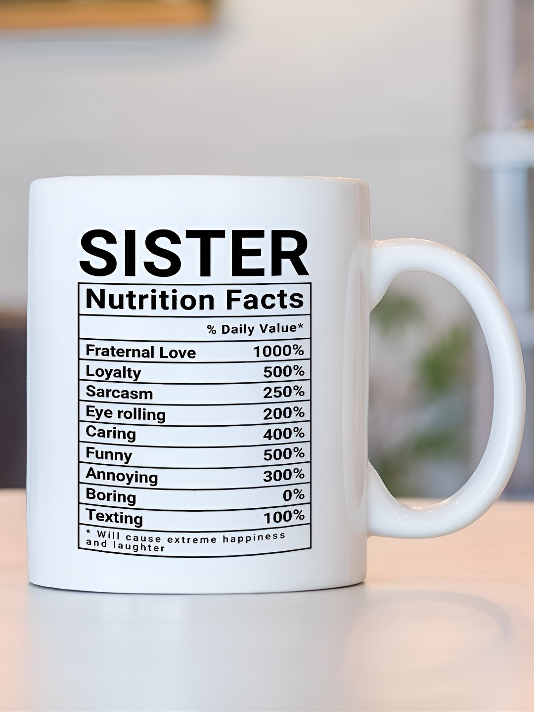 

Giftii White & Black Sister Printed Ceramic Mug 300ml