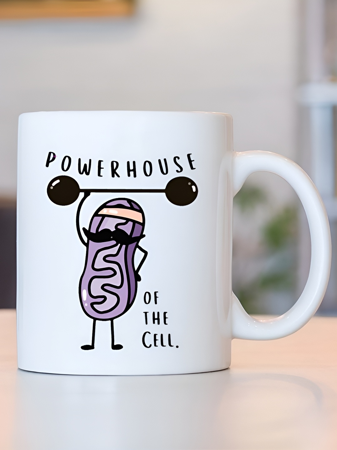 

Giftii White & Purple Typography Printed Ceramic Mug 300ml