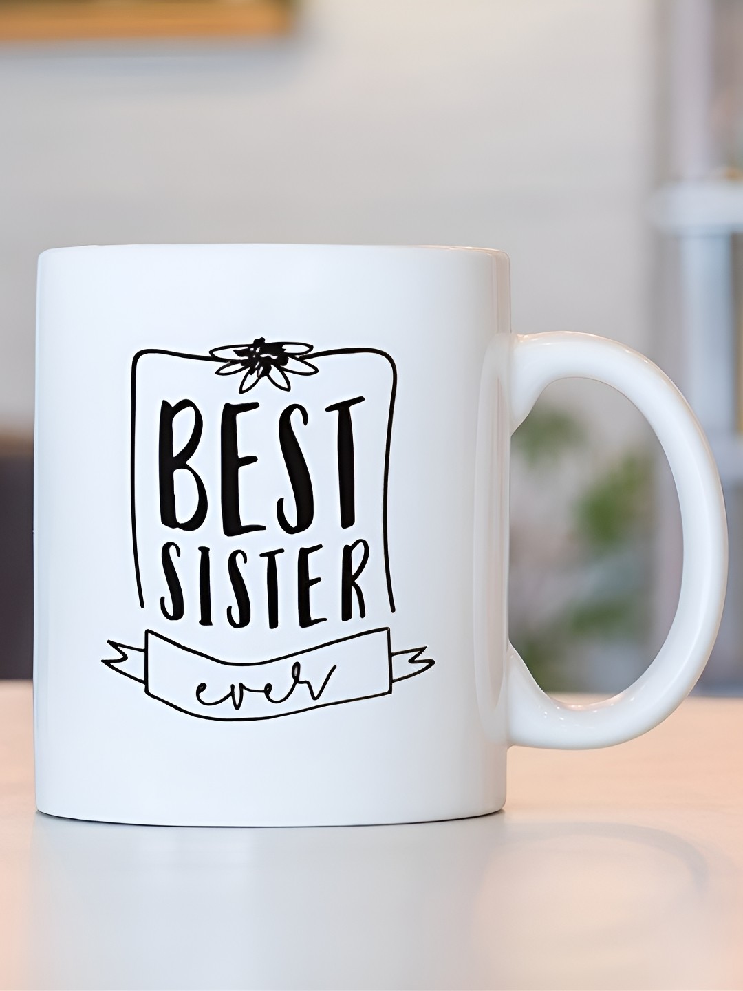 

Giftii White & Black Best Sister Printed Ceramic Mug 300ml