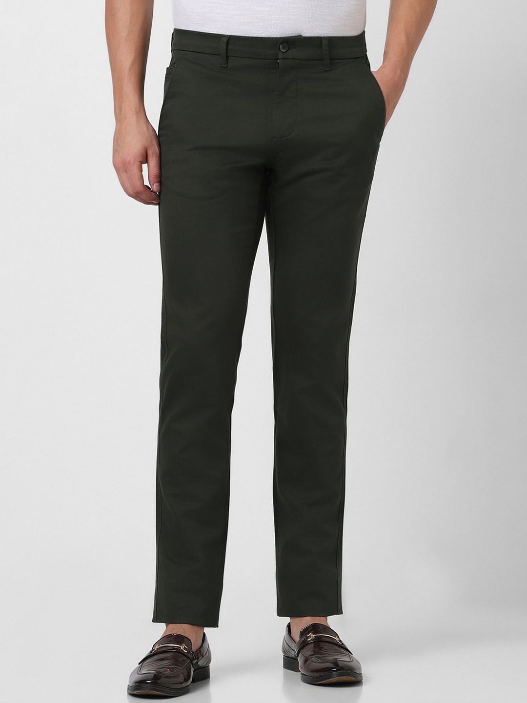 

Van Heusen Sport Men Slim Fit Mid-Rise Trousers, Green