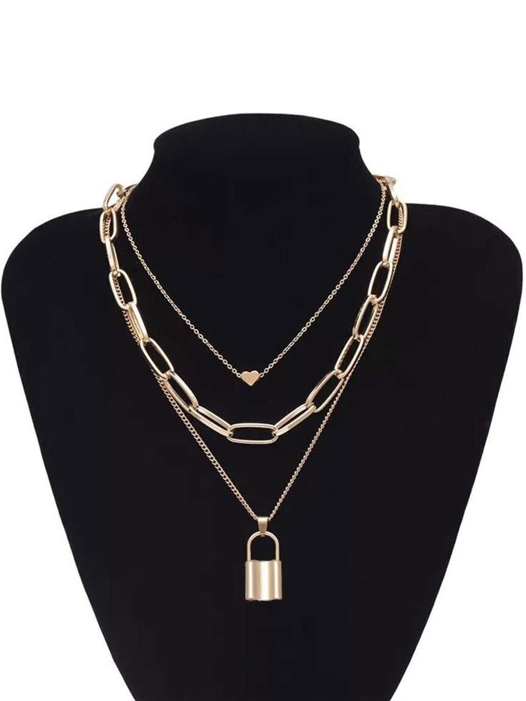 

Oxidized Heaven Silver Rose Gold-Plated Layered Necklace