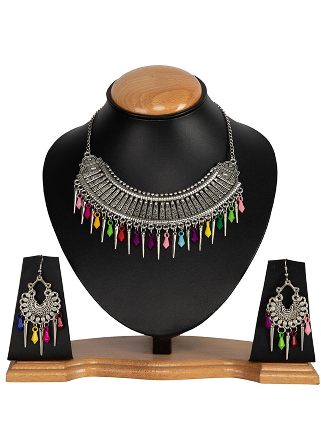 

Oxidized Heaven Sterling Silver-Plated Beaded Jewellery Set