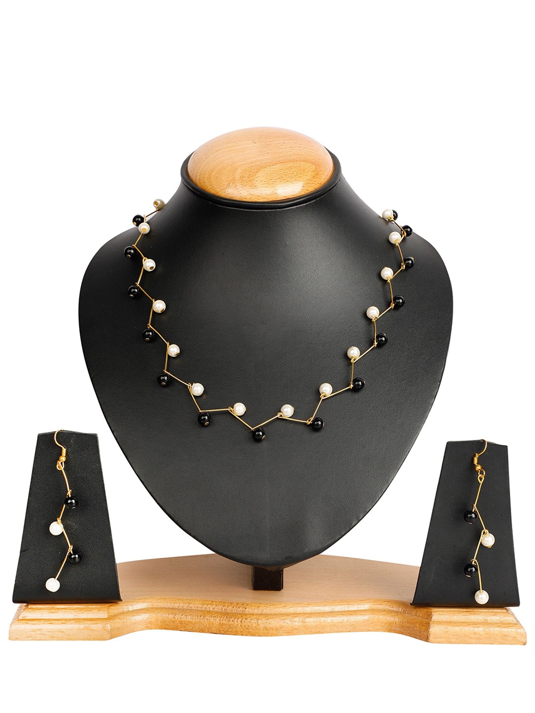

Oxidized Heaven Silver Plated Beaded Necklace and Earrings