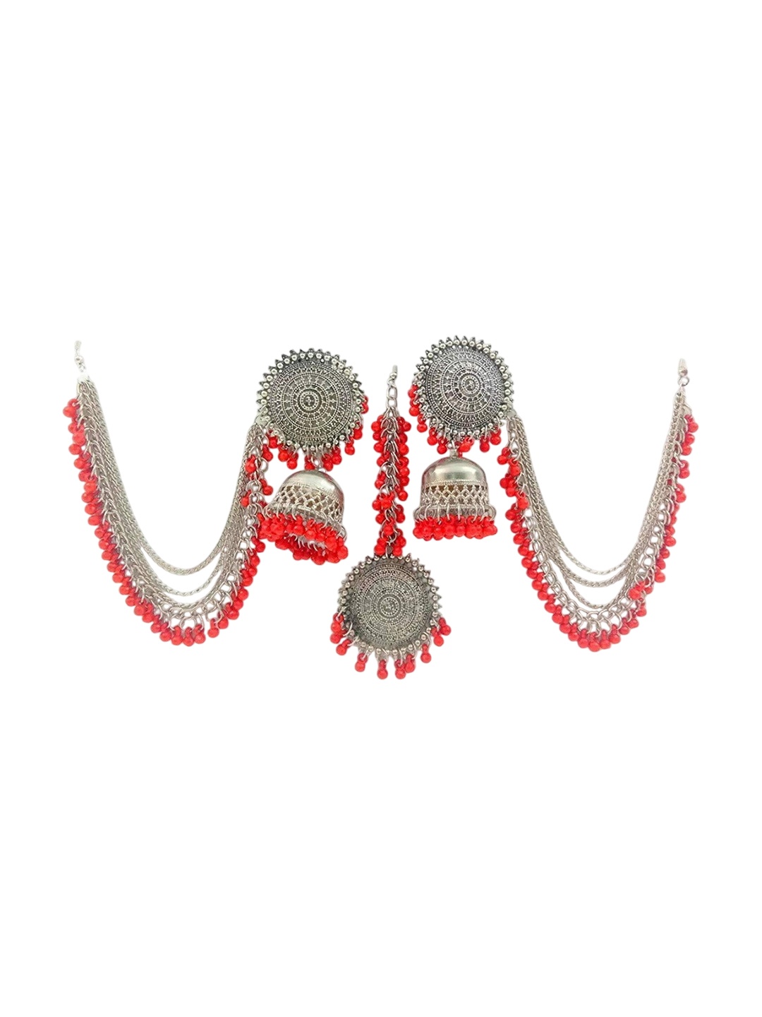 

Oxidized Heaven Sterling Silver-Plated Beaded Jewellery Set
