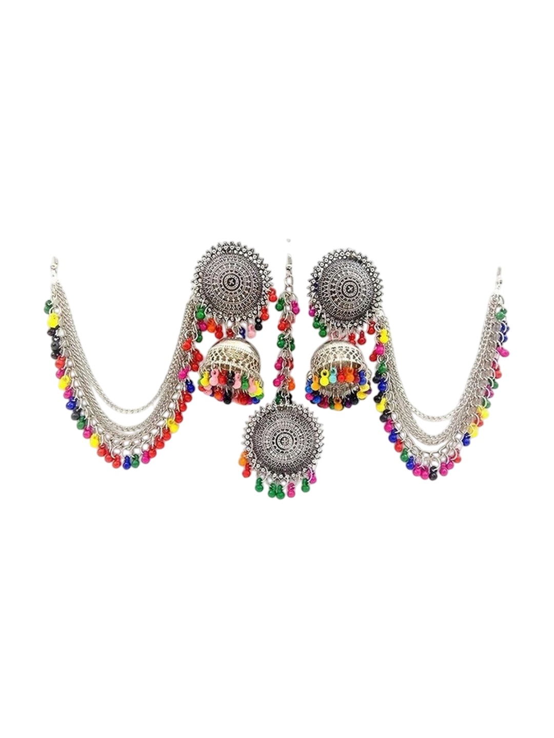 

Oxidized Heaven Sterling Silver-Plated Beaded Jewellery Set