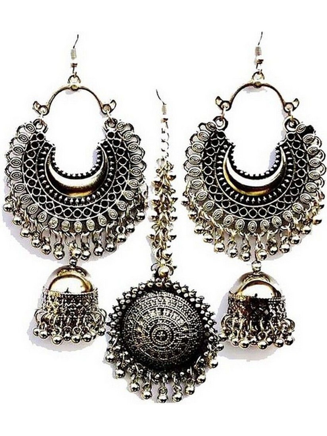 

Oxidized Heaven Sterling Silver-Plated Beaded Jewellery Set