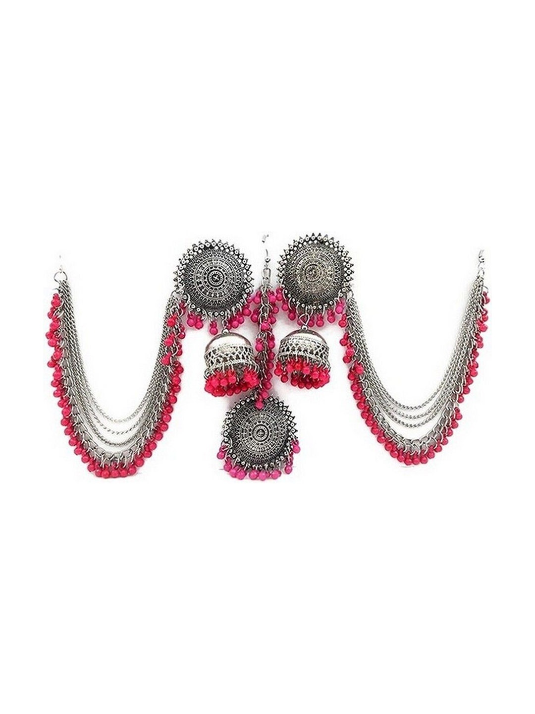 

Oxidized Heaven Sterling Silver-Plated Beaded Jewellery Set