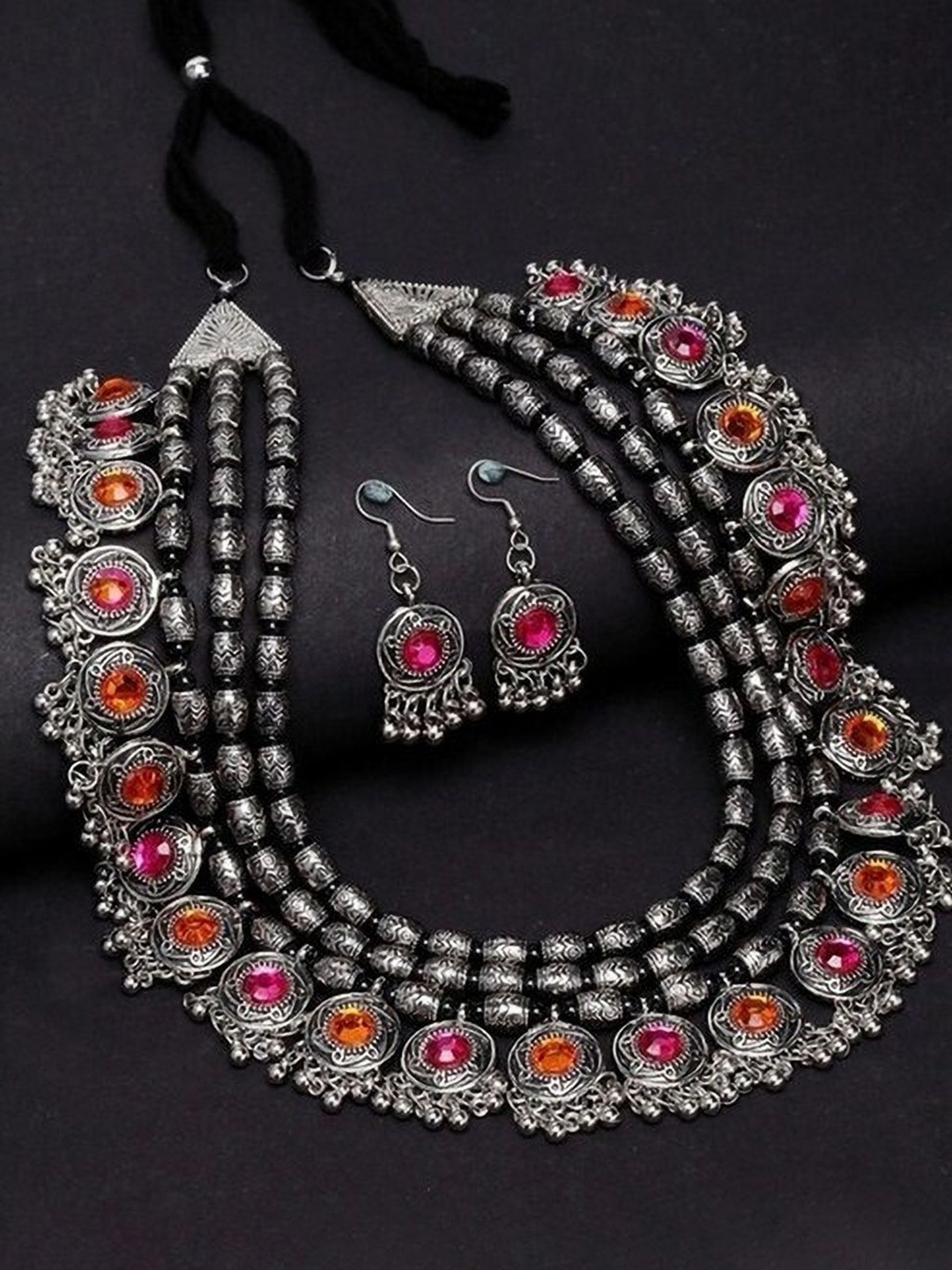 

Oxidized Heaven Sterling Silver-Plated Jewellery Set