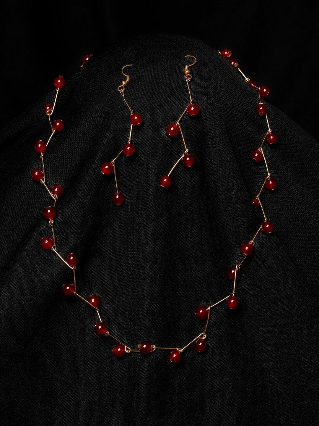

Oxidized Heaven Gold-Plated Silver Beaded Jewellery Set