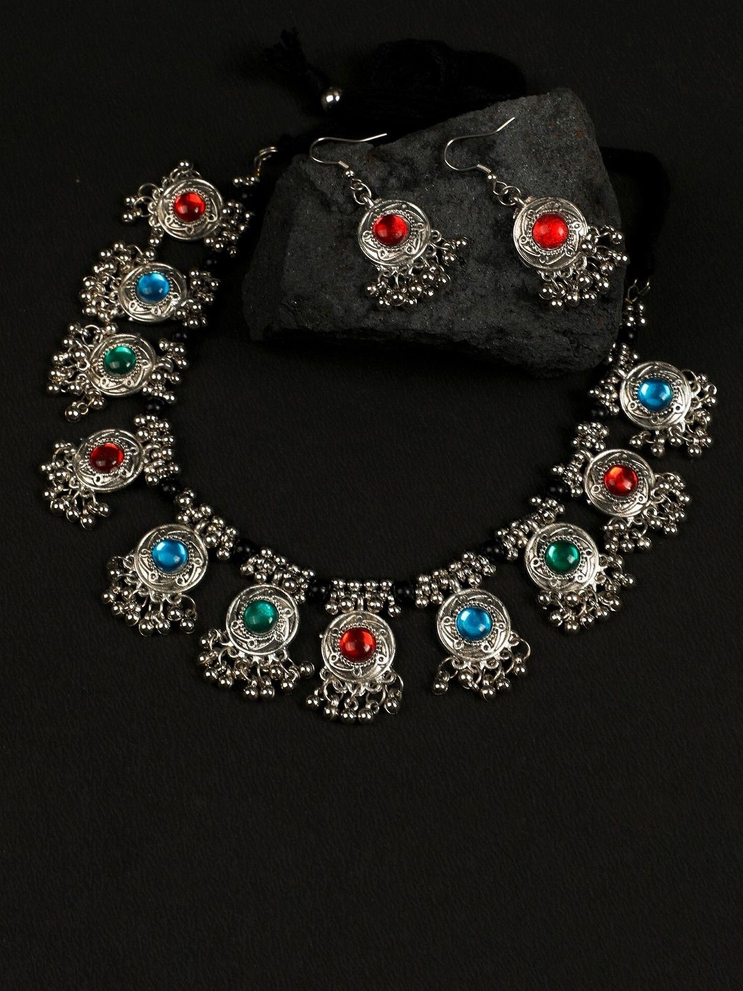 

Oxidized Heaven Sterling Silver- Plated Jewellery Set