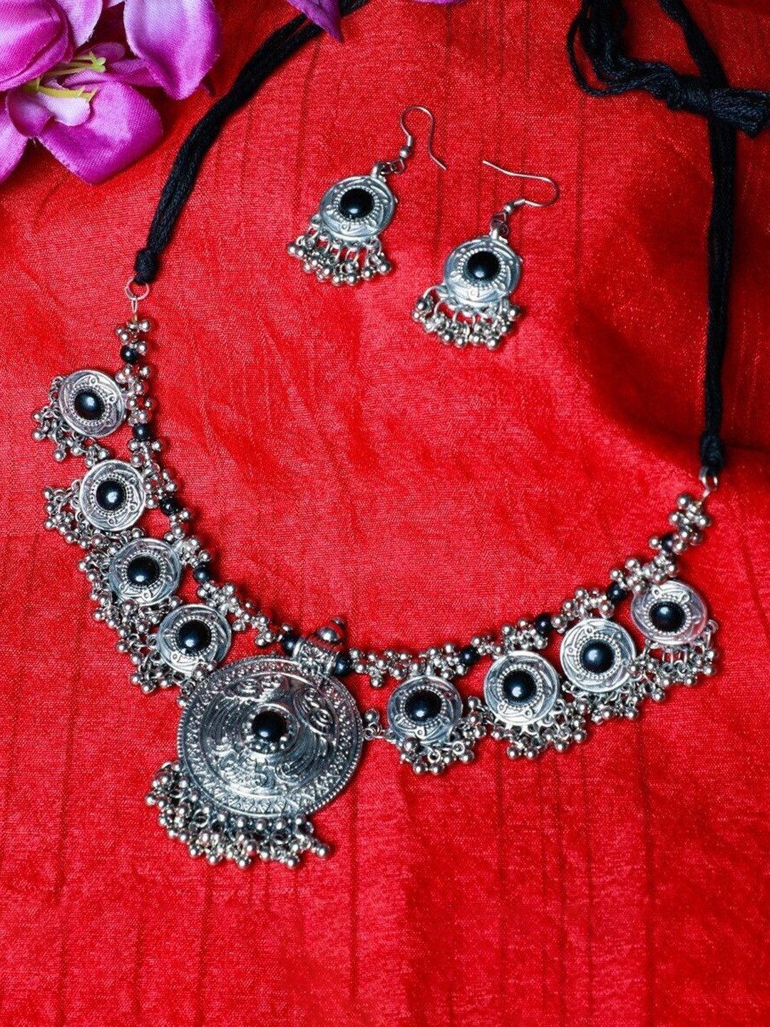 

Oxidized Heaven Sterling Silver-Plated Jewellery Set
