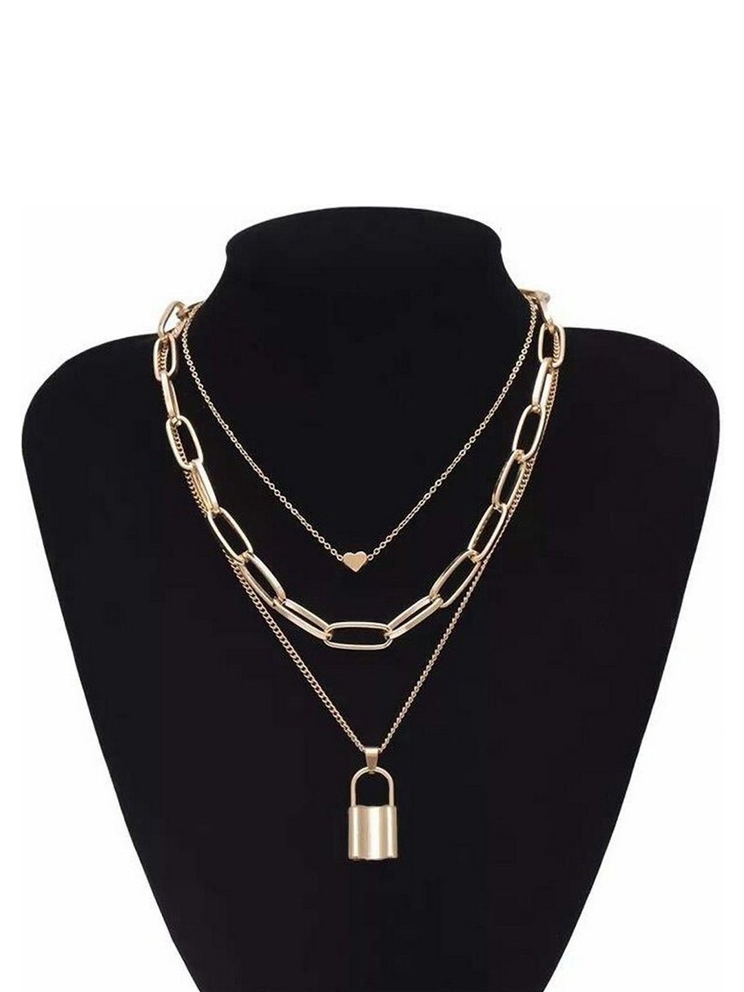 

Oxidized Heaven Gold-Plated Layered Necklace