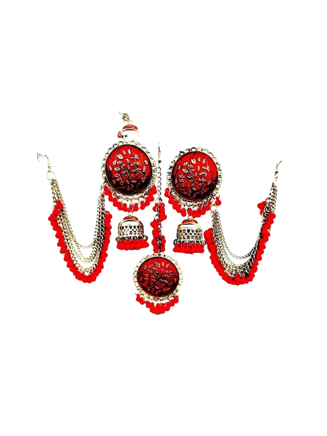 

Oxidized Heaven Silver-Plated Beaded Jewellery Set