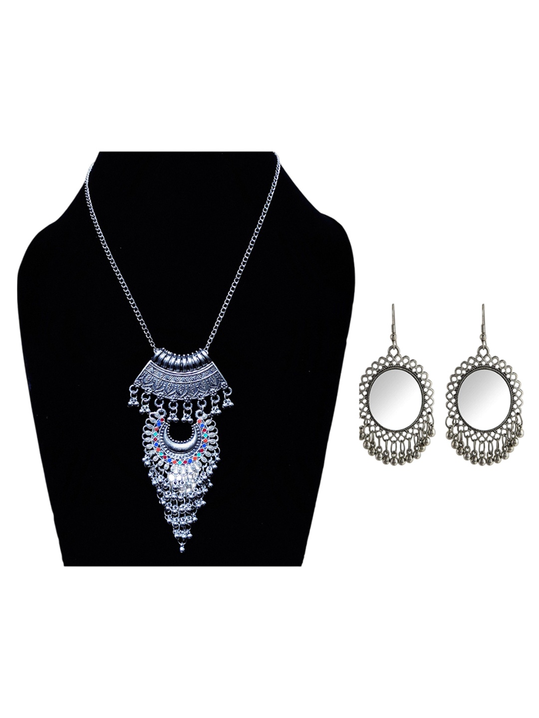 

Oxidized Heaven Sterling Silver Plated Beaded Jewellery Set