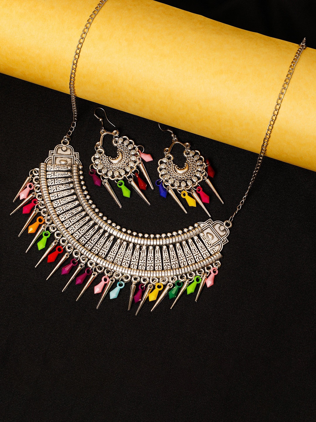 

Oxidized Heaven Silver-Plated Silver Beaded Jewellery Set